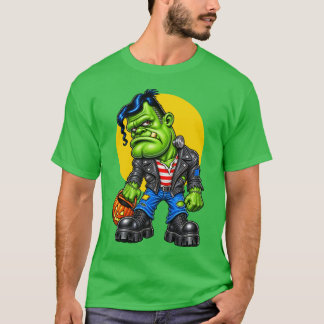カボチャのバケツを持った小さなフランキー Tシャツ