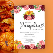 カボチャのバーガンディな赤ちゃんシャワー