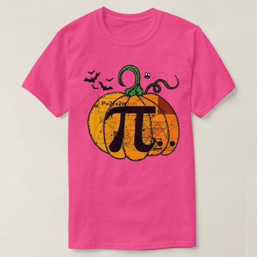 カボチャのパイおかしなハロウィーン感謝祭の数学 Tシャツ (デザイン正面)