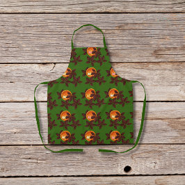 カボチャのパイとチョコレート離れの緑 エプロン
