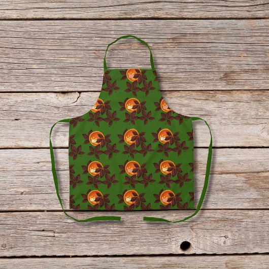 カボチャのパイとチョコレート離れの緑 エプロン