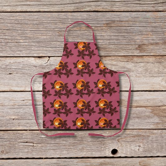 カボチャのパイとチョコ離れ深いバラ エプロン