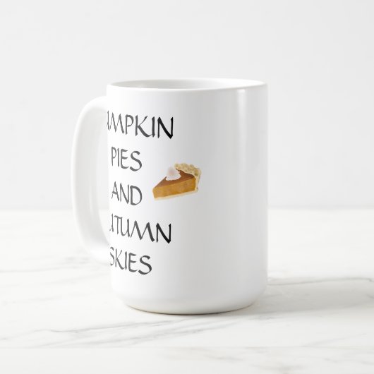 カボチャのパイと秋の空 コーヒーマグカップ (正面左)