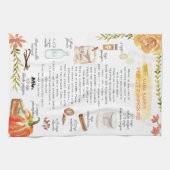 カボチャのパイ水の色のレシピヘイルームティータオル キッチンタオル (横)