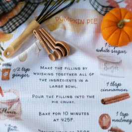 カボチャのパイ水の色のレシピヘイルームティータオル キッチンタオル