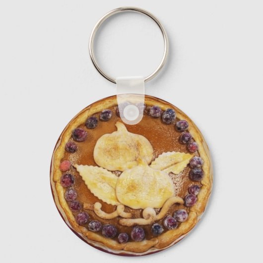 カボチャのパイ食品の写真 キーホルダー (正面)