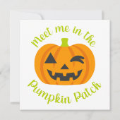 カボチャのパッチおもしろい&かわいいハロウィーンで私に会う シーズンカード (正面)