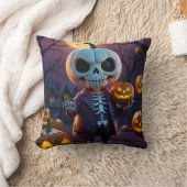 カボチャのパッチのスケルトンの仲間 クッション (ブランケット)