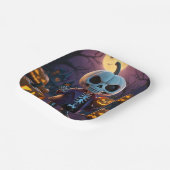 カボチャのパッチのスケルトンの仲間 ペーパープレート (傾斜あり)