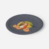 カボチャのパッチのハロウィンフォト ペーパープレート (アングル)