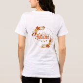 カボチャのパッチの冒険 – ヴィンテージトラック&カボチャ トライブレンドＴシャツ (裏面)