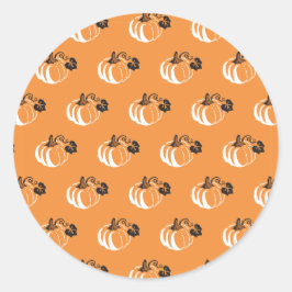 カボチャのパッチの喜び魅力的：カパターン（の模様が）あるボチャ ラウンドシール