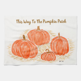 カボチャのパッチの水の色カボチャへの次の方法 キッチンタオル