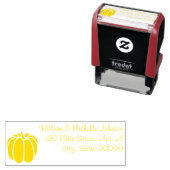 カボチャのパッチの自己手書きアドレスのスタンプ セルフインキングスタンプ (インサイチュ)