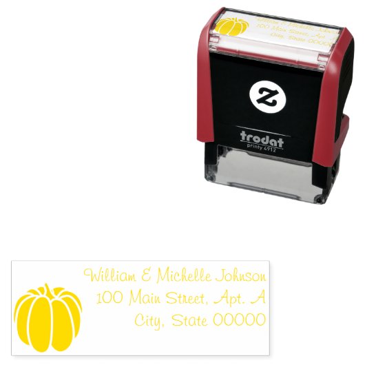 カボチャのパッチの自己手書きアドレスのスタンプ セルフインキングスタンプ (インサイチュ)