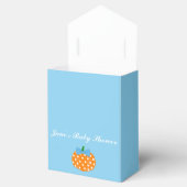 カボチャのパッチをテーマにした男の子の赤ちゃんシャワーのお気に入りボックス フェイバーボックス (オープン)