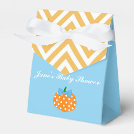 カボチャのパッチをテーマにした男の子の赤ちゃんシャワーのお気に入りボックス フェイバーボックス