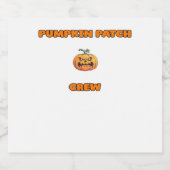 カボチャのパッチクルーのマッチング秋の装クラシック置T スパークリングワインラベル (シングルラベル)