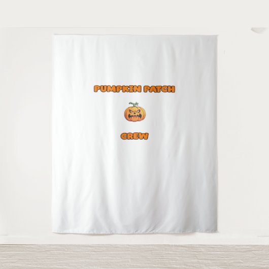 カボチャのパッチクルーのマッチング秋の装クラシック置T タペストリー (正面)