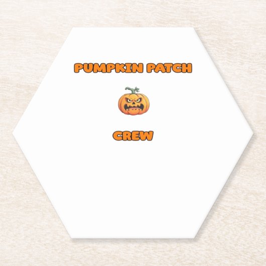 カボチャのパッチクルーのマッチング秋の装クラシック置T ペーパーコースター (正面)