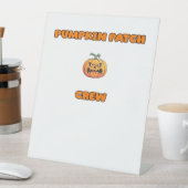 カボチャのパッチクルーのマッチング秋の装クラシック置T 台座サイン (インサイチュ)