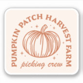 カボチャのパッチクルー隊 シール (正面)