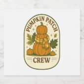 カボチャのパッチクルー スパークリングワインラベル (シングルラベル)