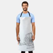 カボチャのパッチワゴン エプロン (着用した状態)