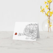 カボチャのパッチワゴン カード (黄色い花)