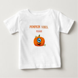 「カボチャのビーブスをお願い – かわいいベビーハロウィーン ベビーTシャツ