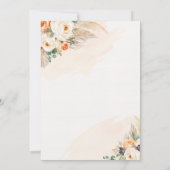 カボチャのピックアップトラック男女兼用の赤ちゃんシャワー 招待状 (裏面)