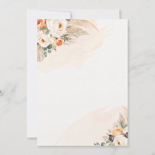 カボチャのピックアップトラック男女兼用の赤ちゃんシャワー 招待状 (裏面)