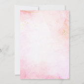 カボチャのピンクの女の子の赤ちゃんシャワー 招待状 (裏面)