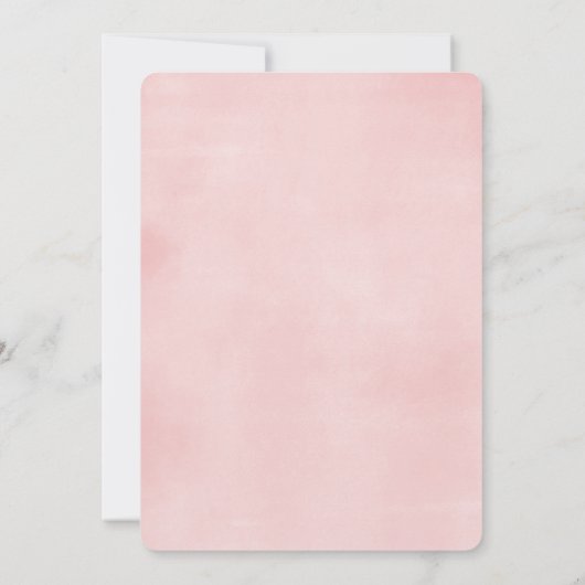 カボチャのピンクの緑の女の子の赤ちゃんシャワー 招待状 (裏面)