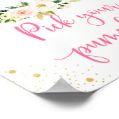 カボチャのピンクの金ゴールド誕生日 ポスター