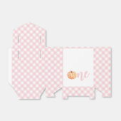 カボチャのピンクプレイド最初の誕生日のお願いボックス フェイバーボックス (折り畳みなし)