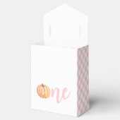 カボチャのピンクプレイド最初の誕生日のお願いボックス フェイバーボックス (オープン)