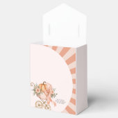 カボチャのピンクボウ水の色ベビーシャワー フェイバーボックス (オープン)