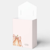 カボチャのピンクボウ水の色ベビーシャワー フェイバーボックス (オープン)