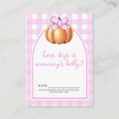 カボチャのピンクボウ – ママのベリーゲームはどれくらい大きい エンクロージャーカード (正面)