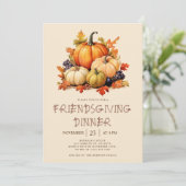 カボチャのフレンドギビングディナー 招待状 (スタンド正面)