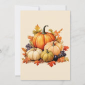 カボチャのフレンドギビングディナー 招待状 (裏面)