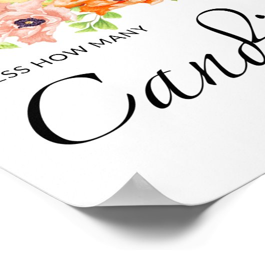 カボチャのフローラはキャンディーの数を推測する ポスター (角)