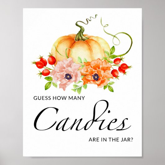 カボチャのフローラはキャンディーの数を推測する ポスター (正面)