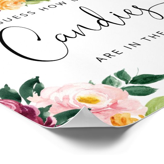 カボチャのフローラはキャンディーの数を推測する ポスター (角)