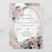 カボチャのフローラベビーシャワー 招待状 (正面/裏面)