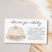 カボチャのブックリクエスト赤ちゃんシャワー エンクロージャーカード