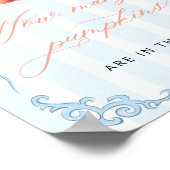 カボチャのブルーボウの数を推測 ポスター (角)