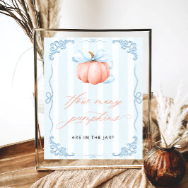 カボチャのブルーボウの数を推測 ポスター