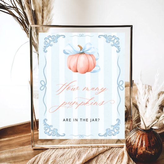 カボチャのブルーボウの数を推測 ポスター